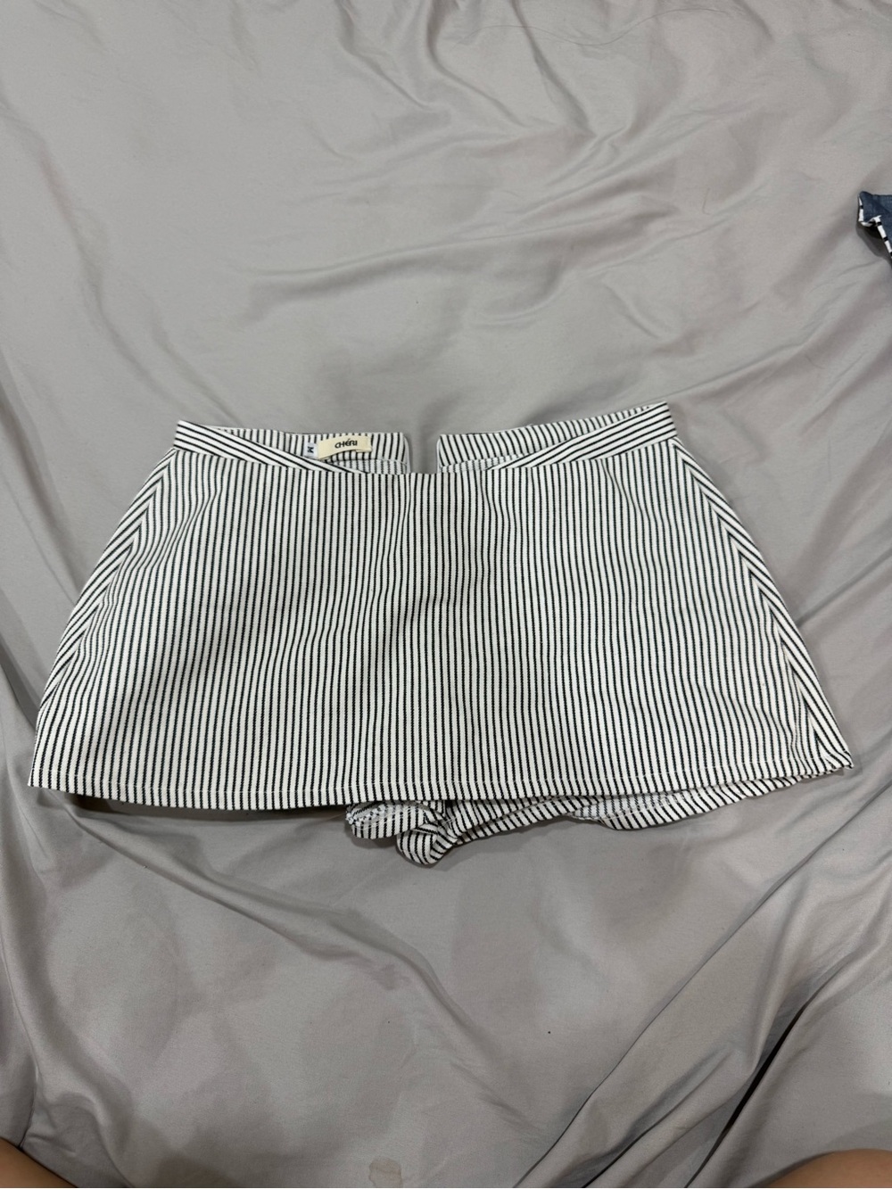 Striped Black and White Women’s Skort Shorts